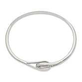 Elegant Sterling Silver 925 Women's Slip-On Bangle Bracelet